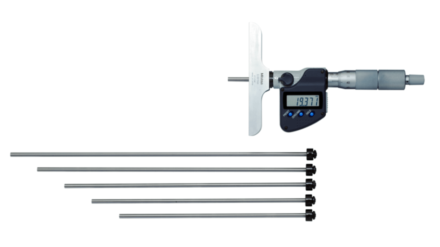 Mitutoyo 329-250-30 150mm Metric Depth Gauge Micrometer, 540g