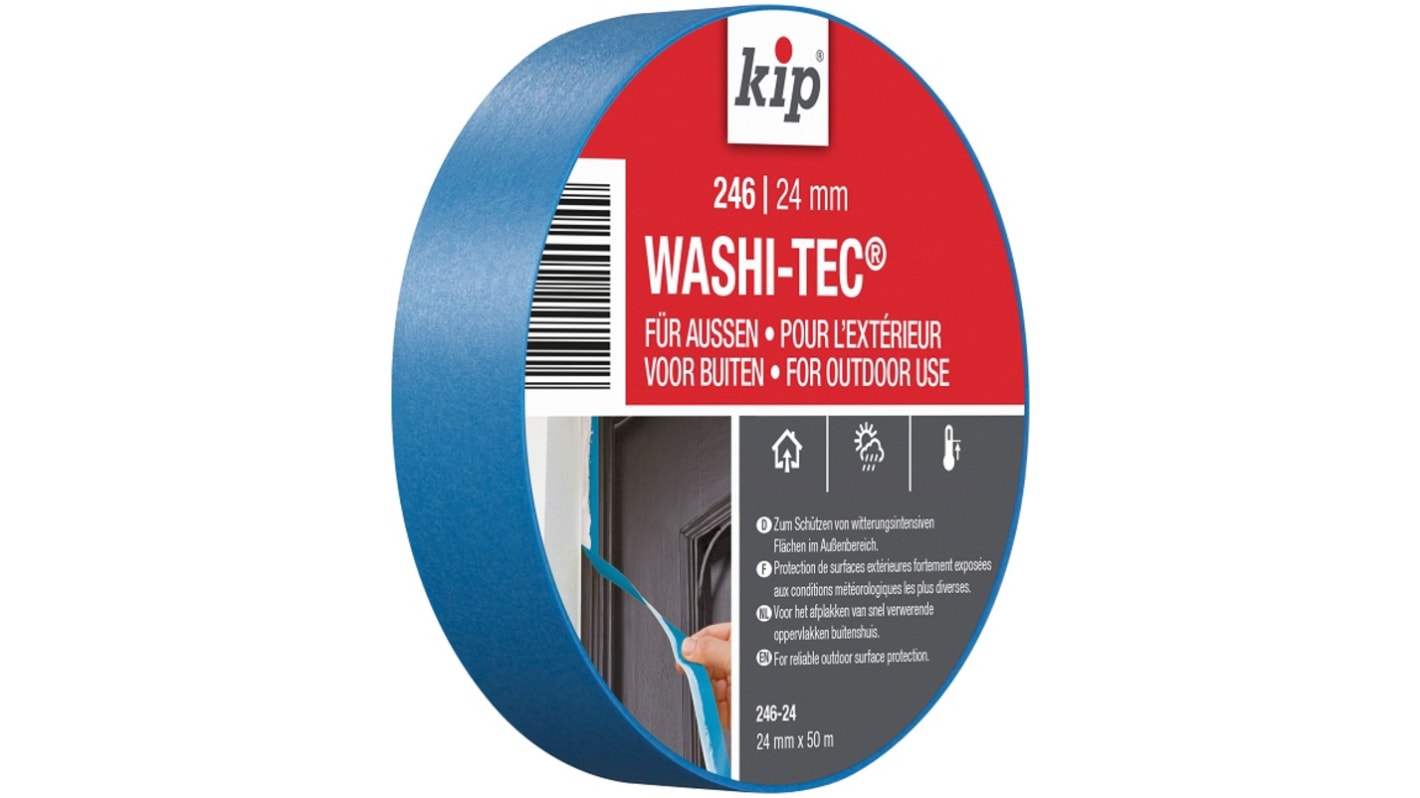 Ruban de masquage Papier KIP 246-24, 24mm x 50m, Bleu