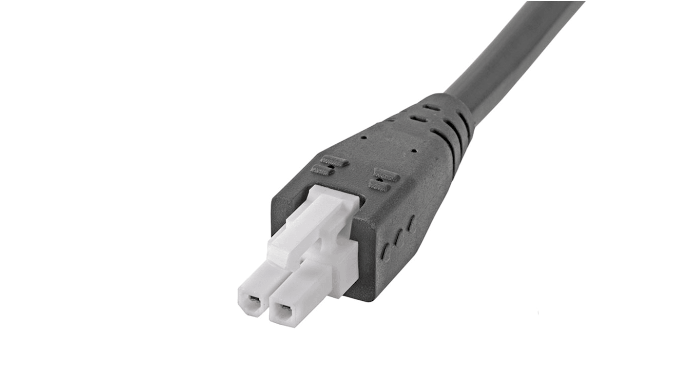 Conjunto de cables Molex Mini-Fit Jr. 217159, long. 2m, Con A: Hembra, 2 vías, paso 4.2mm