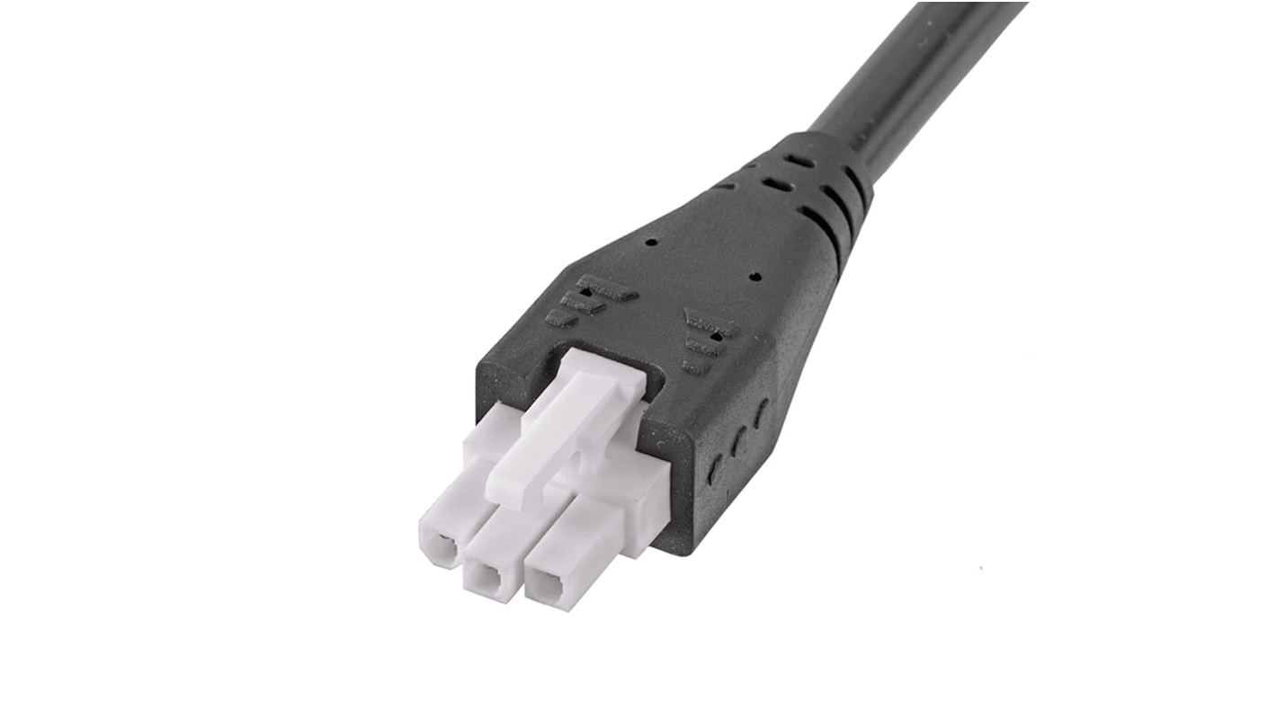Conjunto de cables Molex Mini-Fit Jr. 217159, long. 500mm, Con A: Hembra, 3 vías, paso 4.2mm