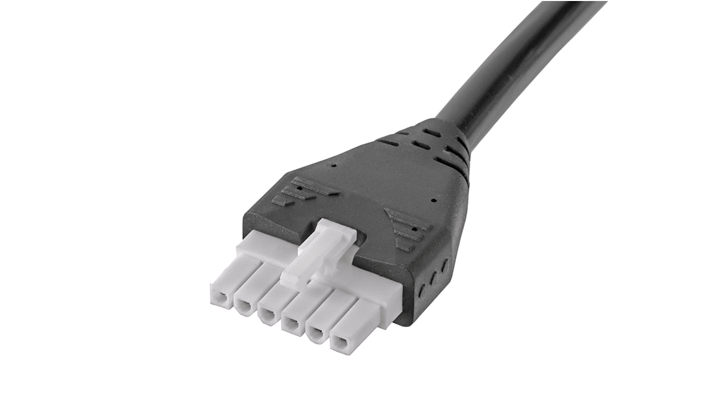 Conjunto de cables Molex Mini-Fit Jr. 217159, long. 500mm, Con A: Hembra, 5 vías, paso 4.2mm