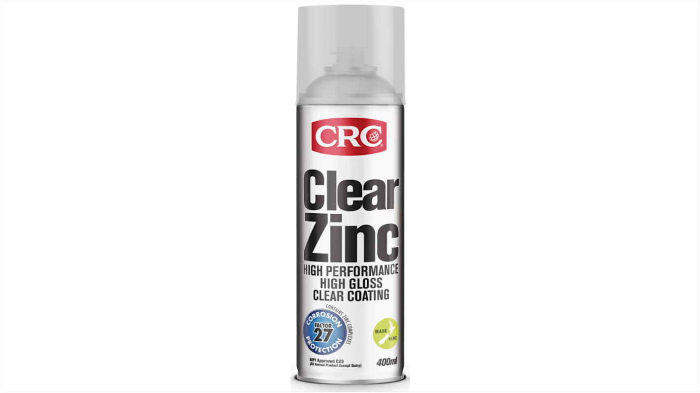 2102 CRC 400ml Clear Gloss Zinc Spray Paint RS