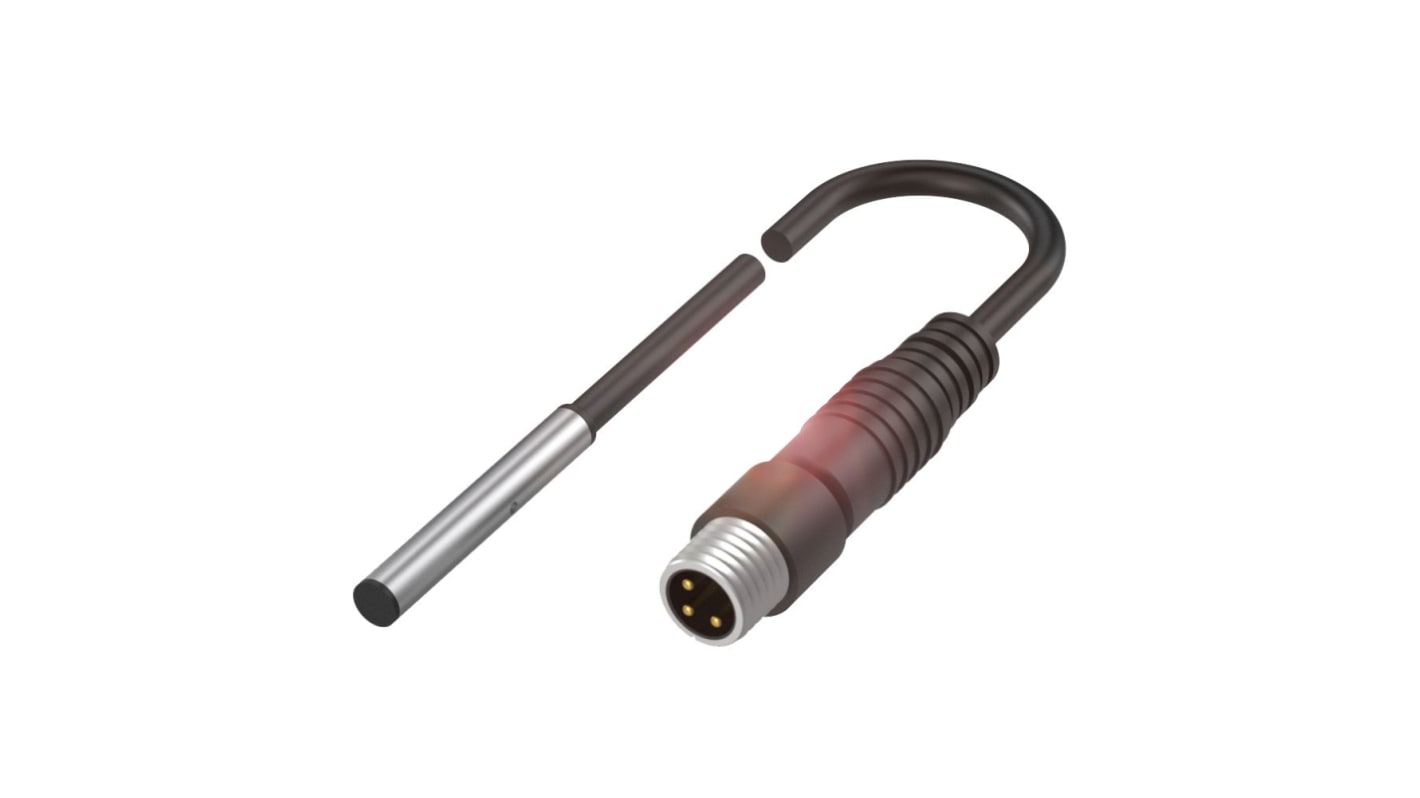 BALLUFF BES Series Inductive Barrel-Style Inductive Proximity Sensor, M5 x 0.5, 0.8mm Detection, PNP Output, 10