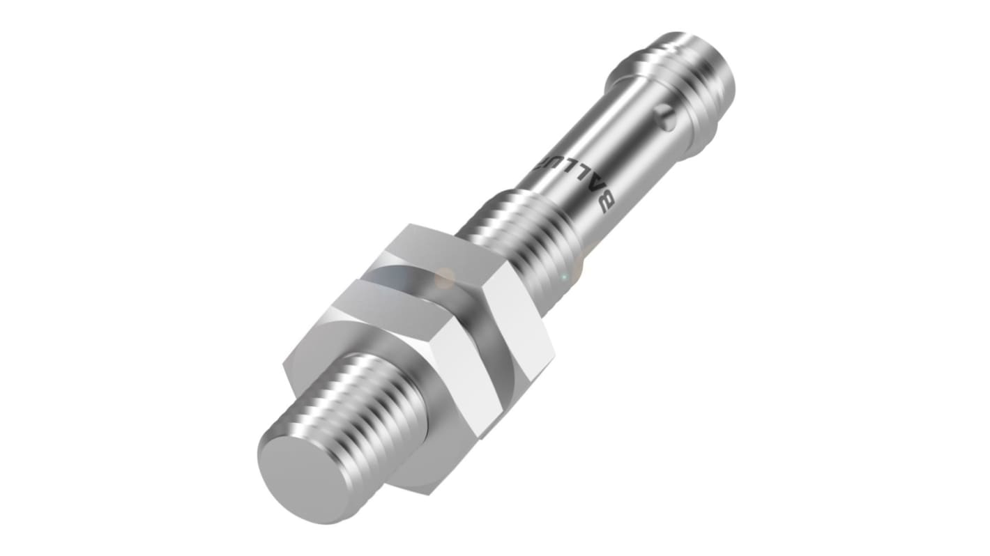 BALLUFF BES Series Inductive Barrel-Style Inductive Proximity Sensor, M8 x 1, 2mm Detection, PNP Output, 10 → 30