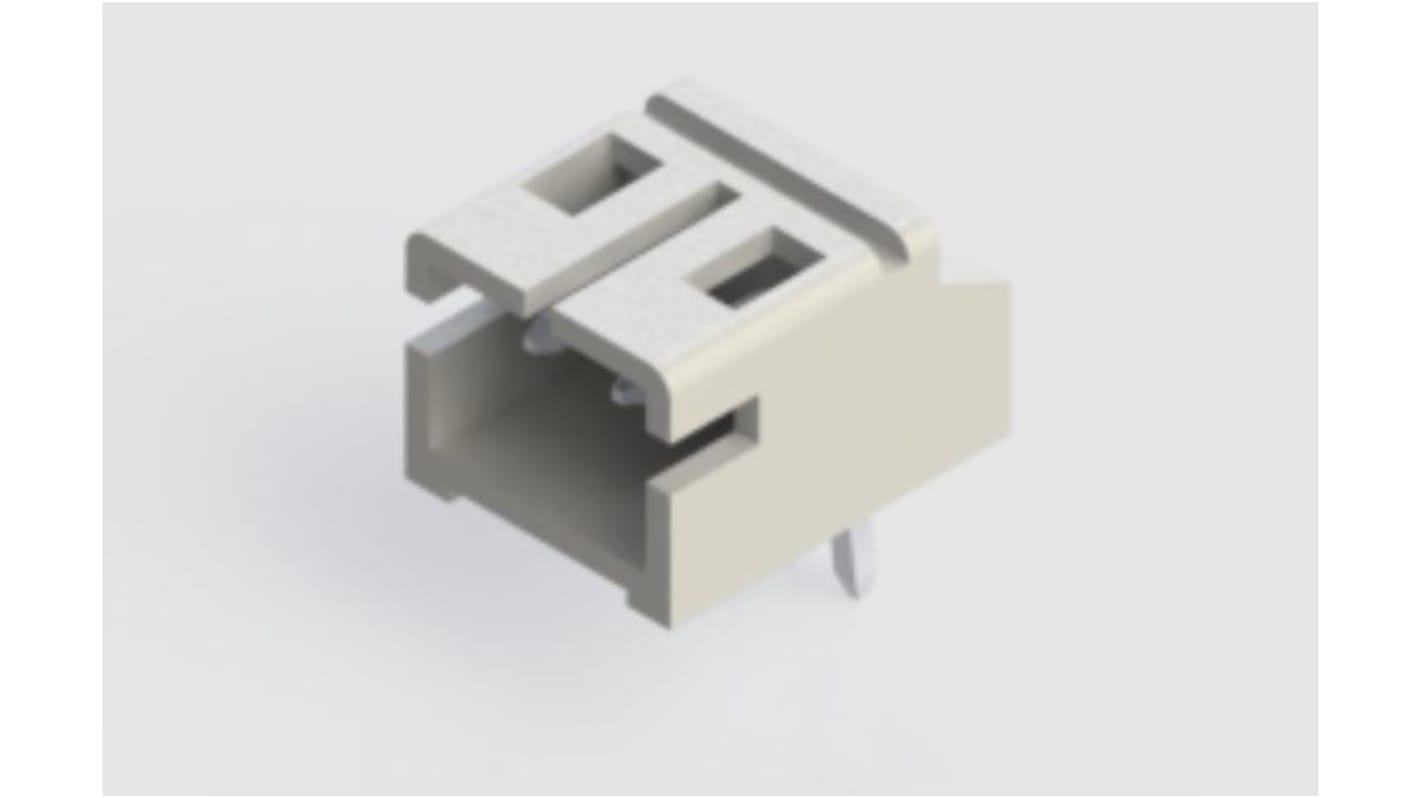 Konektor PCB, řada: 140, počet kontaktů: 2, počet řad: 1, rozteč: 2.0mm, orientace těla: Pravý úhel, Průchozí otvor