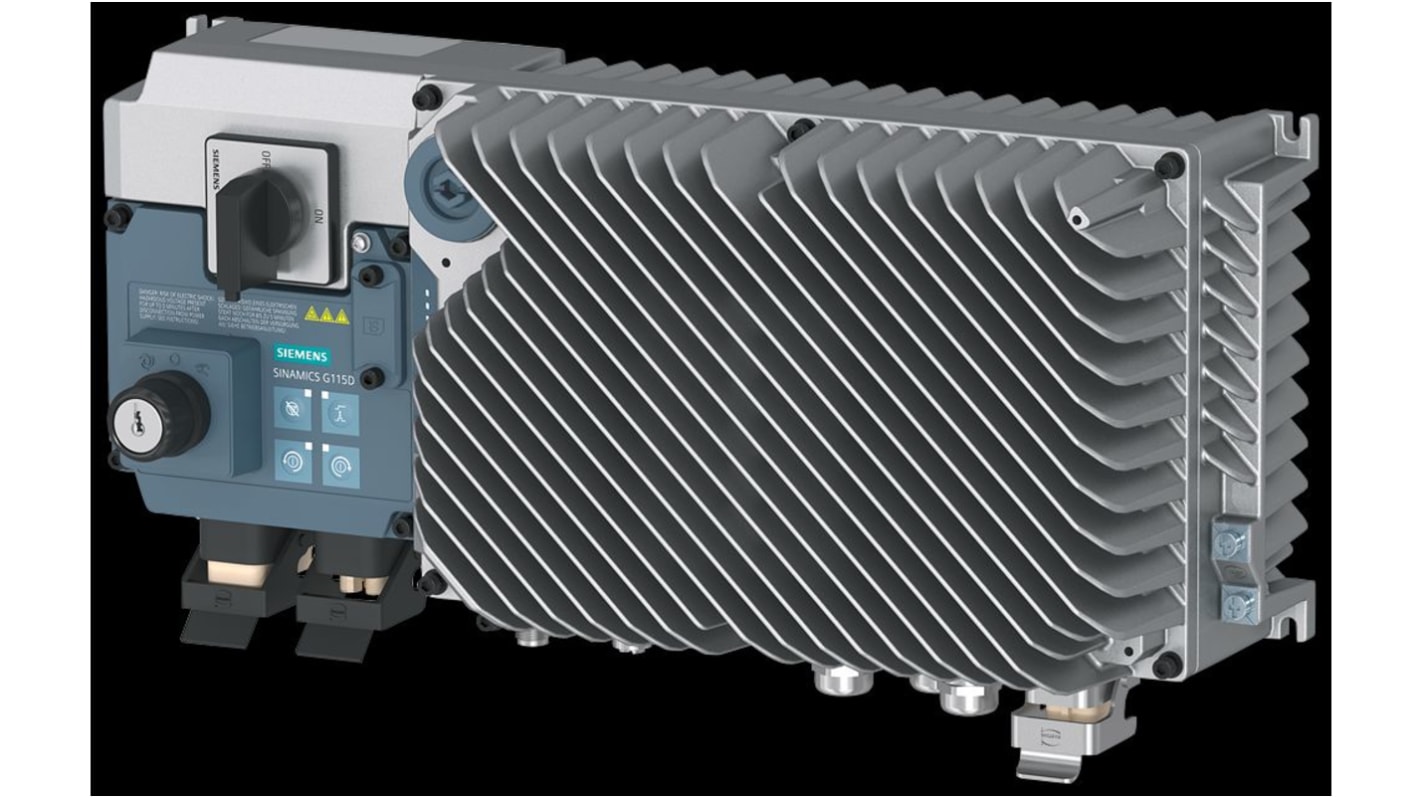 Siemens Inverter Drive, 2.2 kW, 1, 3 Phase, 380 → 480 V, 5.9 A, SINAMICS G115D Series