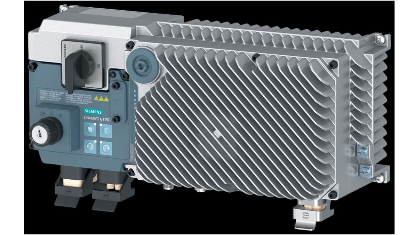 Siemens Inverter Drive, 0.37 kW, 1, 3 Phase, 380 → 480 V, 1.3 A, SINAMICS G115D Series