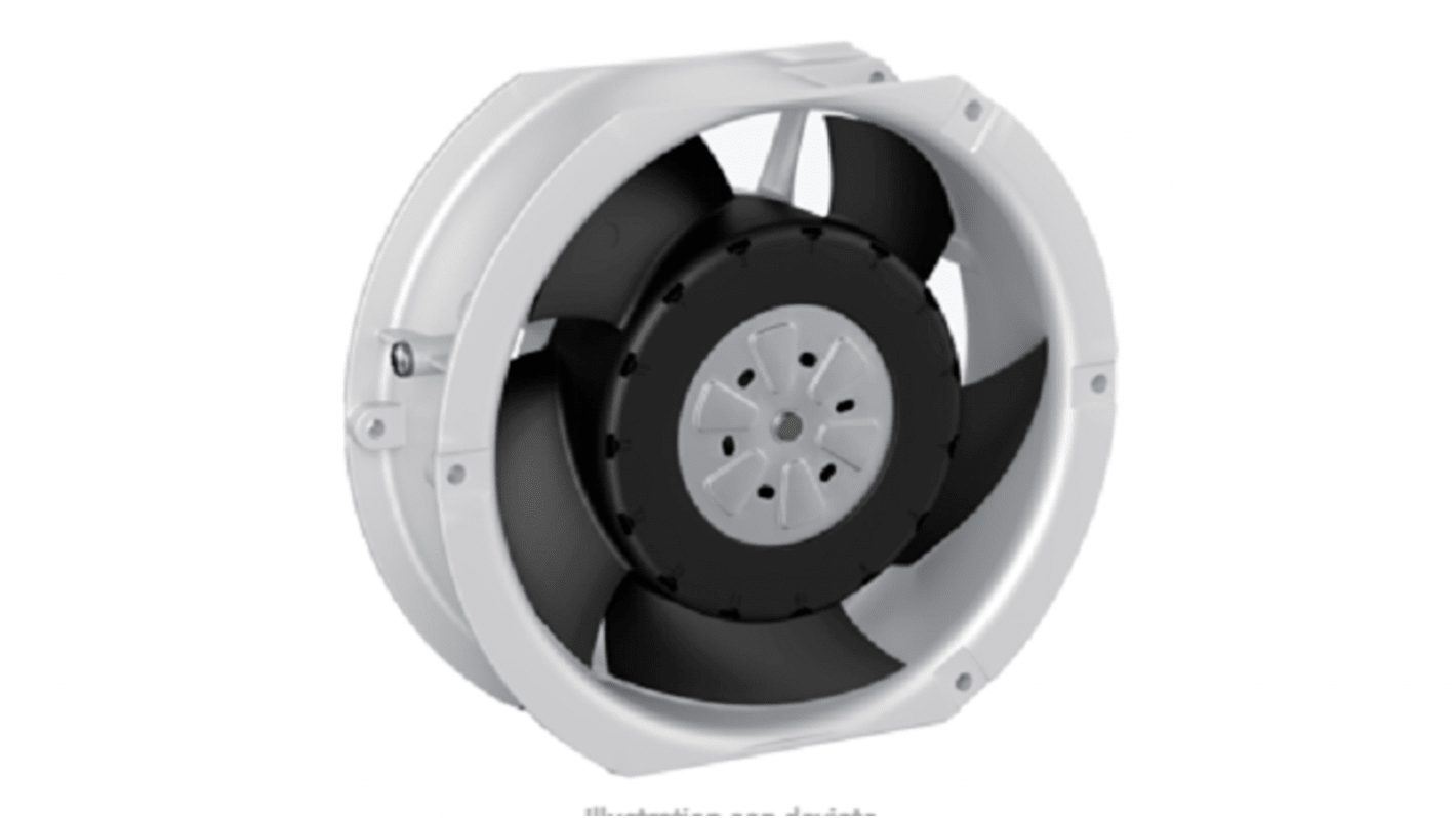 ebm-papst Axial Fan, 48 V dc, DC Operation, 650m³/h, 98W, 2.05A Max, 172 x 150 x 51mm
