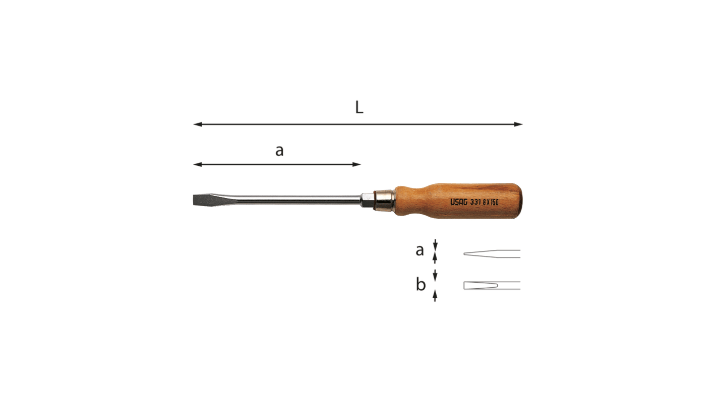 Cacciavite standard A taglio 1 x 5,5 mm Usag