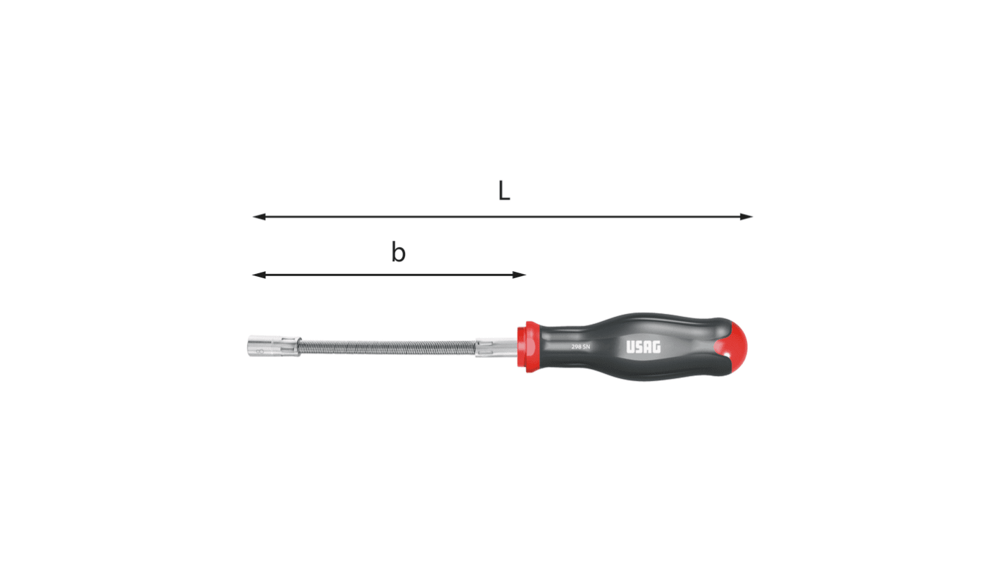 Cacciavite a bussola Giradadi esagonali Usag, punta da mm, L. tot 270 mm