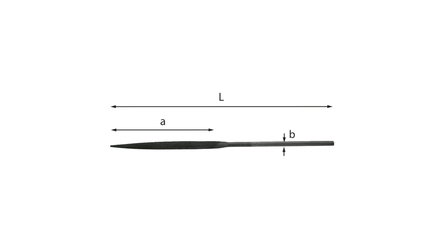 Lima ad ago Usag Incrocio, Secondo taglio, L. 160mm, 5 pezzi