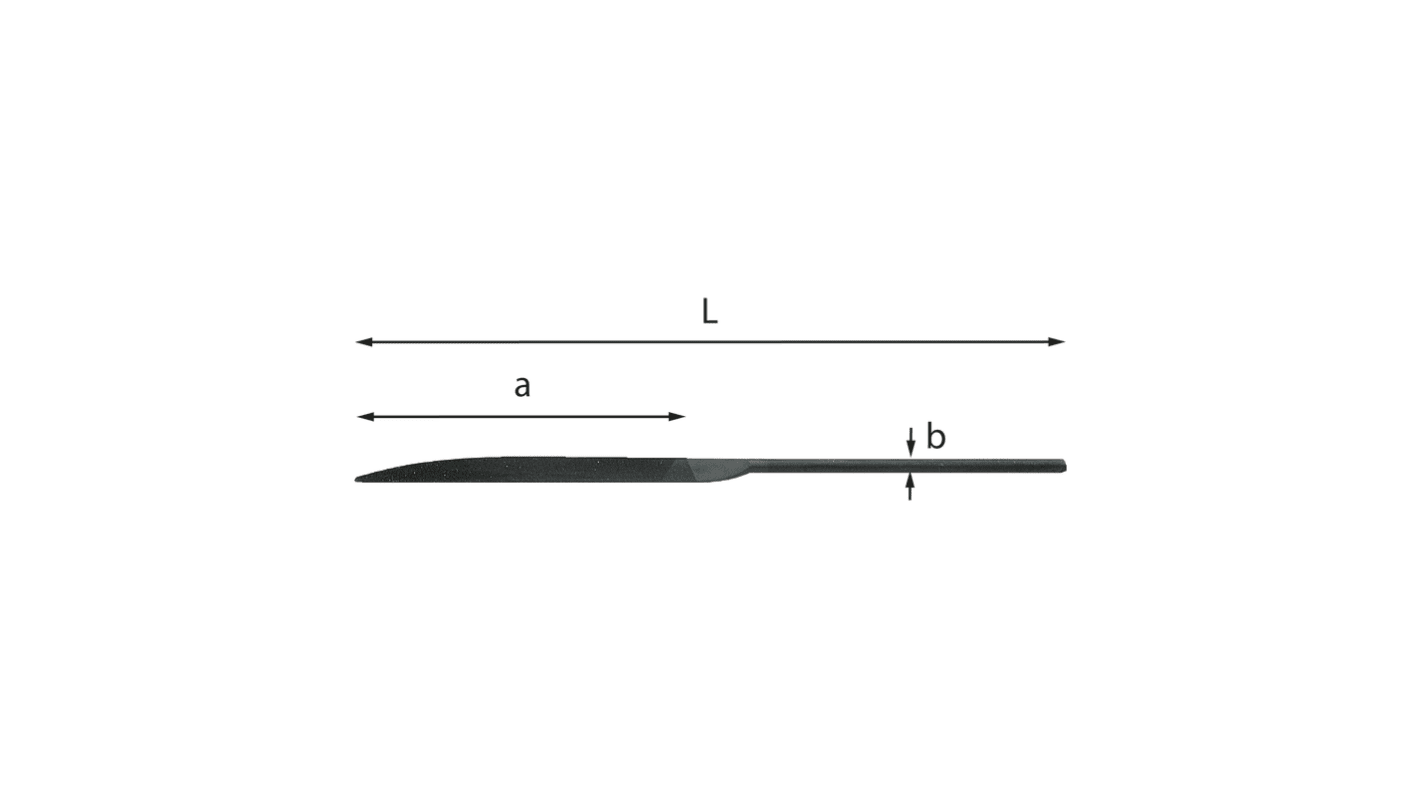 Lima ad ago Usag Coltello, Secondo taglio, L. 160mm, 5 pezzi