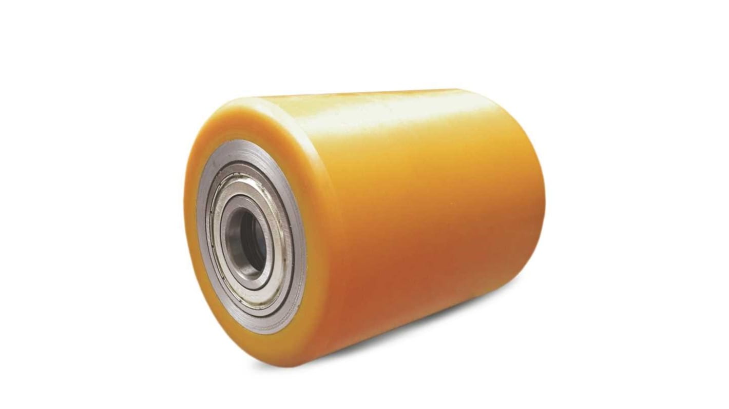 Guitel Hervieu Grey, Yellow Polyurethane Abrasion Resistant Trolley Wheel, 700kg