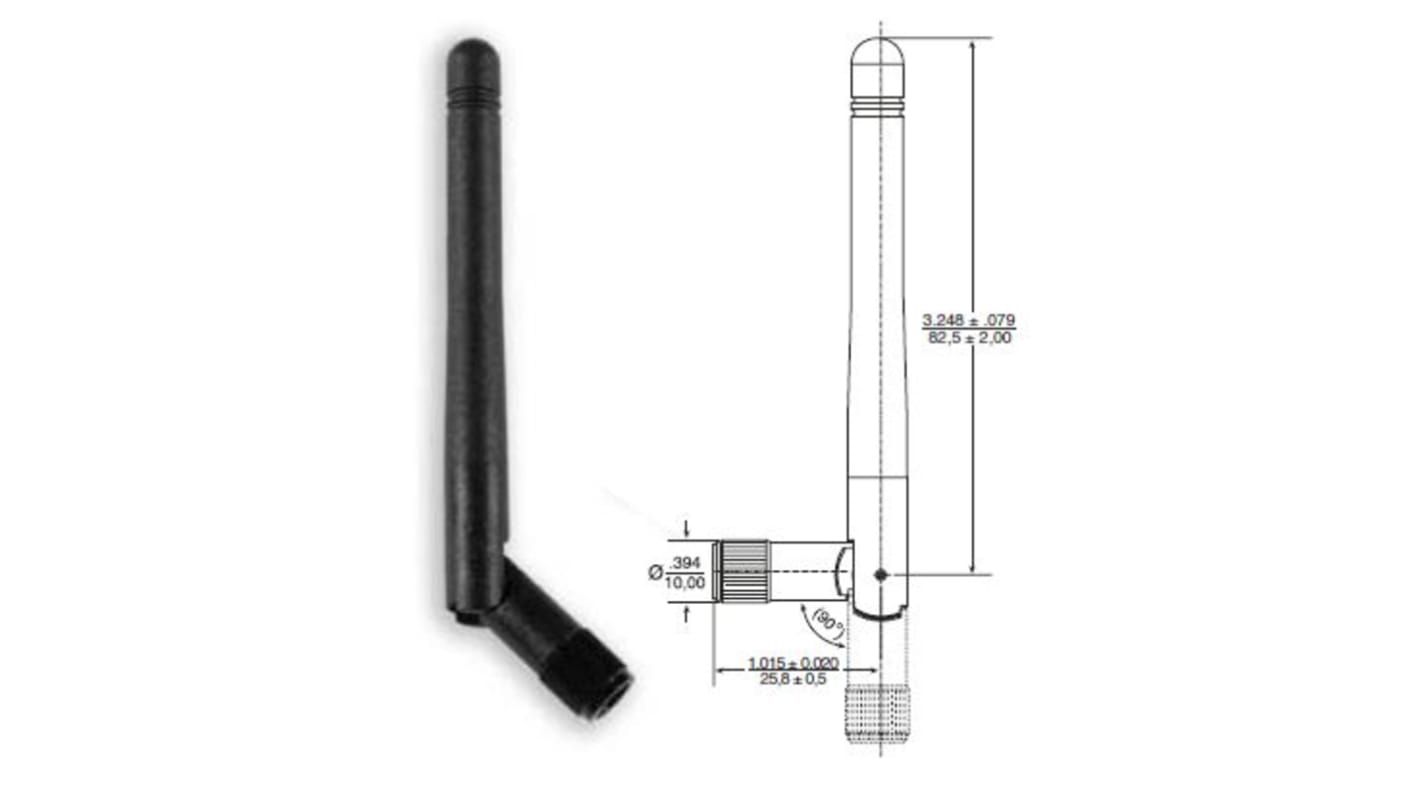 Ewon FAC90701_0000 Stubby WiFi Antenna, WiFi