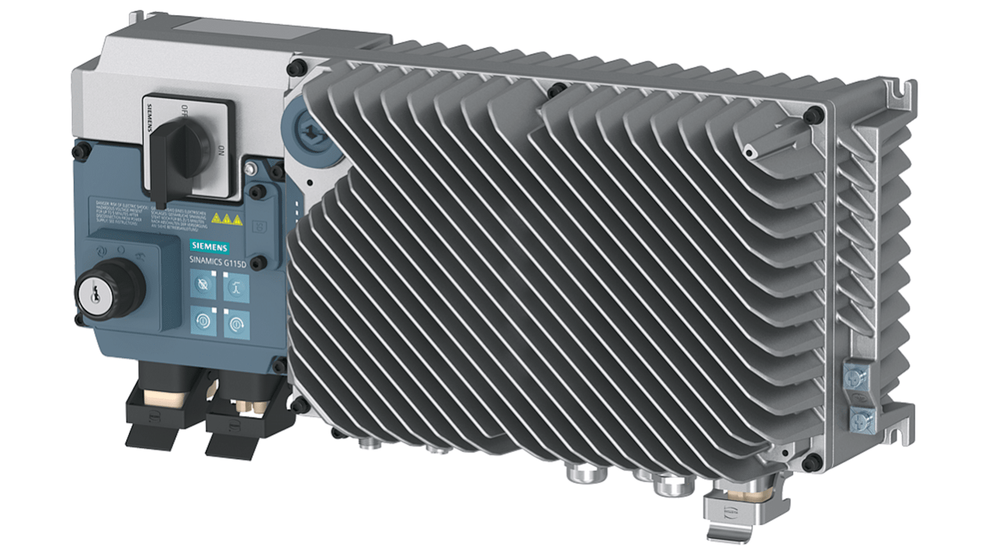 Variateur de fréquence Siemens SINAMICS G115D, 3 kW 380 → 480 V. 3 phases, 7,7 A, 0 → 550Hz