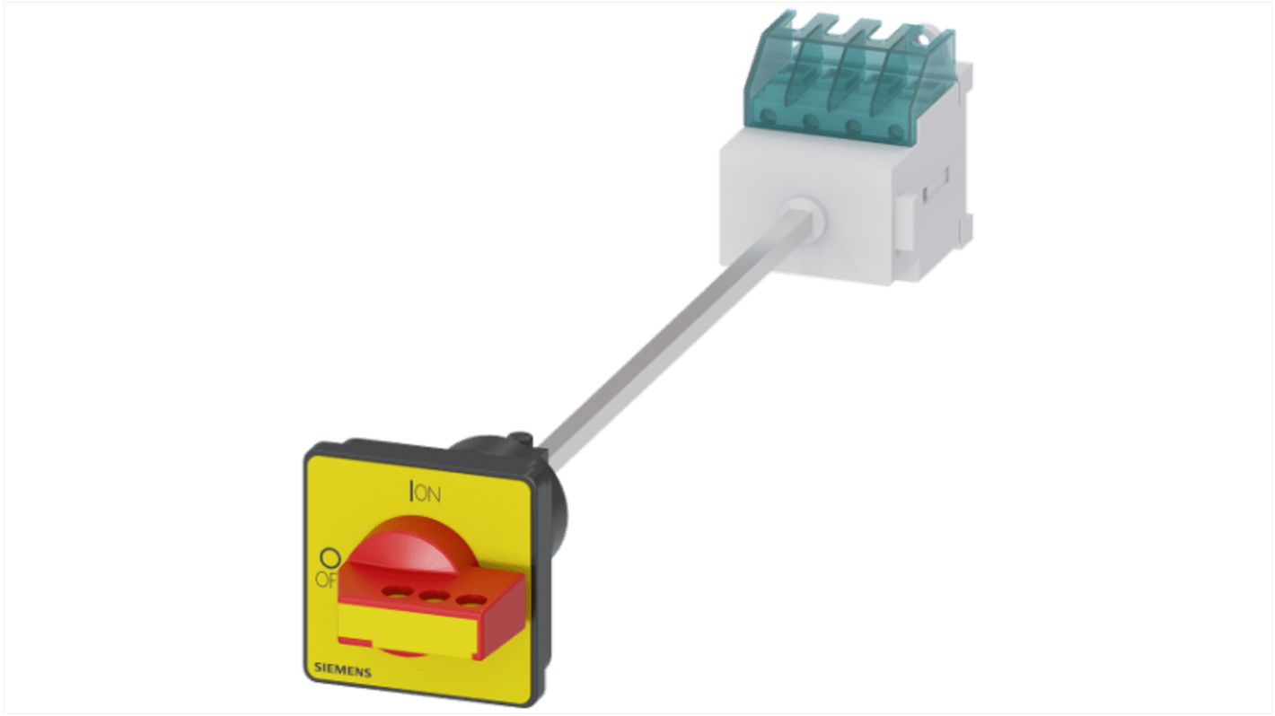 Siemens 3P Pole Panel Mount Non-Fused Switch Disconnector - 16A Maximum Current, 7.5kW Power Rating, IP65