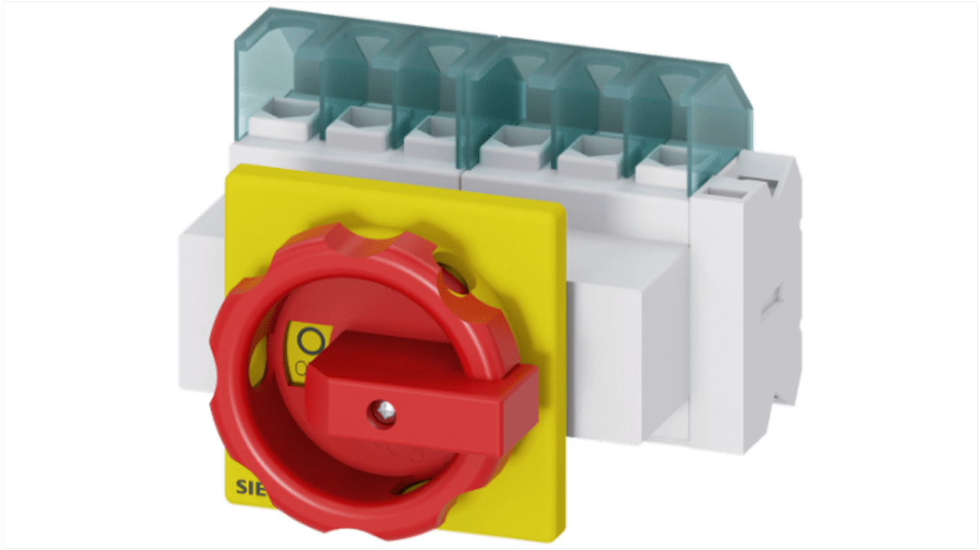 Interruttore sezionatore Siemens 3LD2103-4VP53, 6P, 25A, Montaggio a pannello, IP65