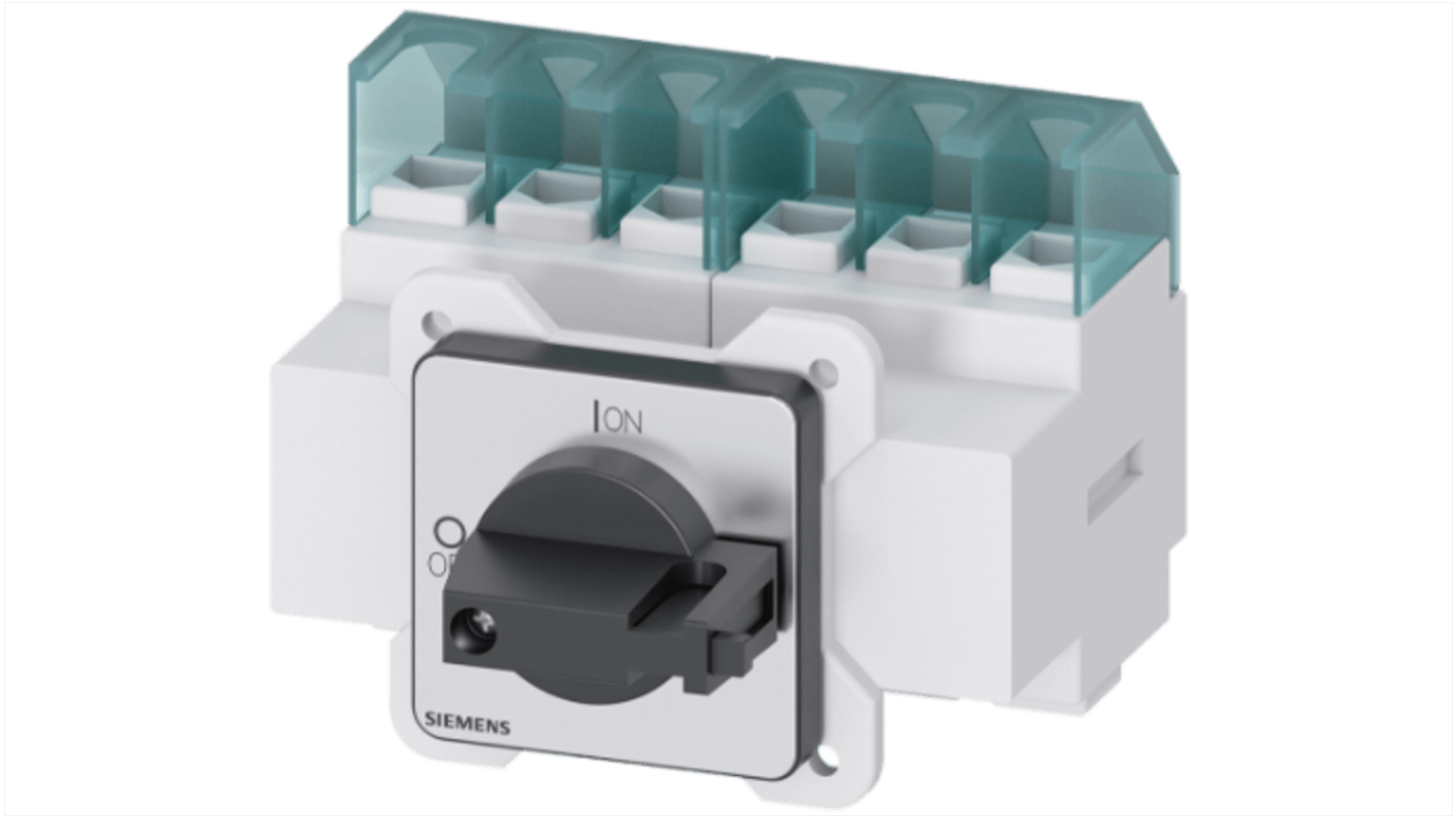 Siemens 6P Pole Panel Mount Non-Fused Switch Disconnector - 25A Maximum Current, 9.5kW Power Rating, IP65