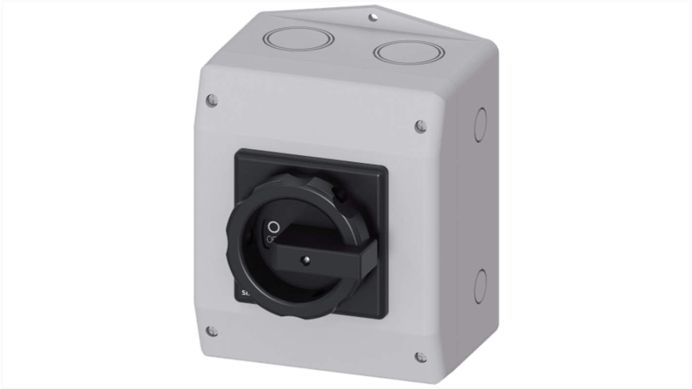 Siemens 3P Pole Panel Mount Non-Fused Switch Disconnector - 63A Maximum Current, 22kW Power Rating, IP65