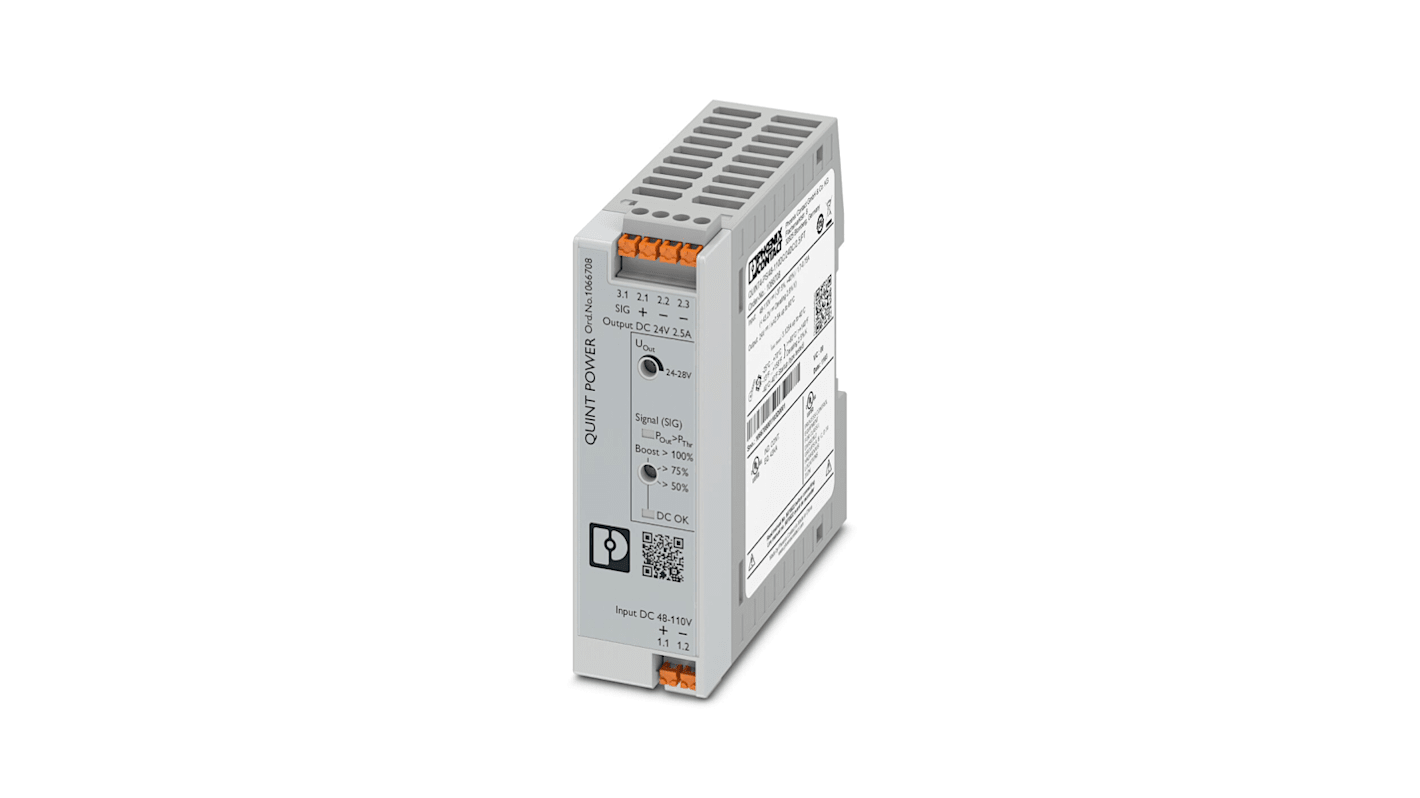 QUINT POWER, Vout: 24V dc 60W, Vin: 48 → 110 V dc DC-DC-konverter