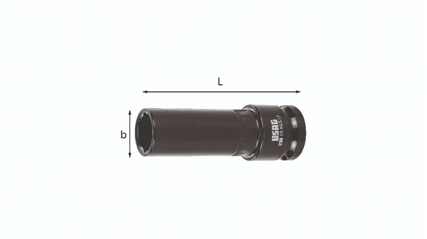 Bussola a impatto 17mm, attacco Quadrato 1/2 poll.