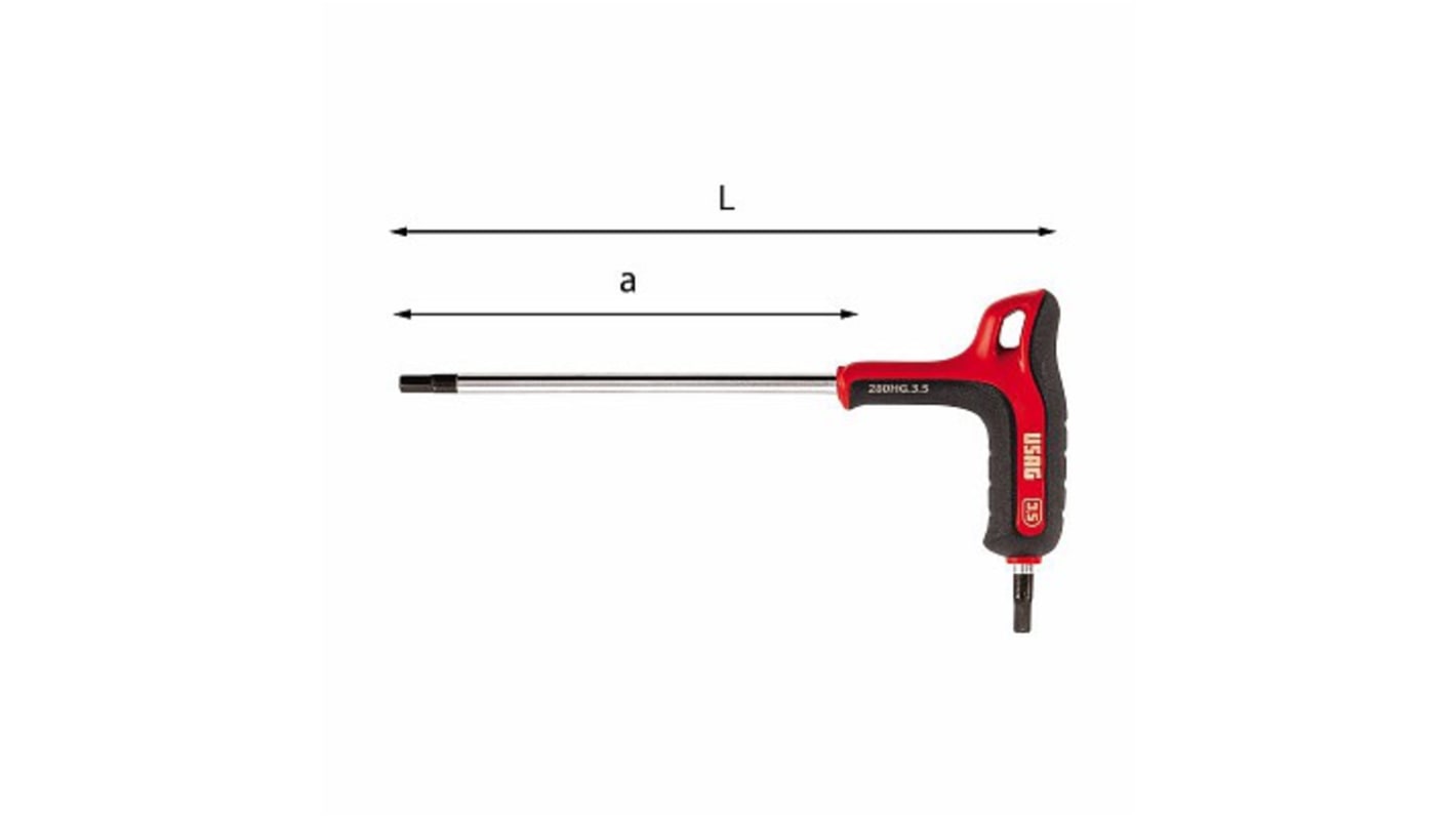 Chiave a brugola a L Usag, Metrico, 2mm, con braccio Corto