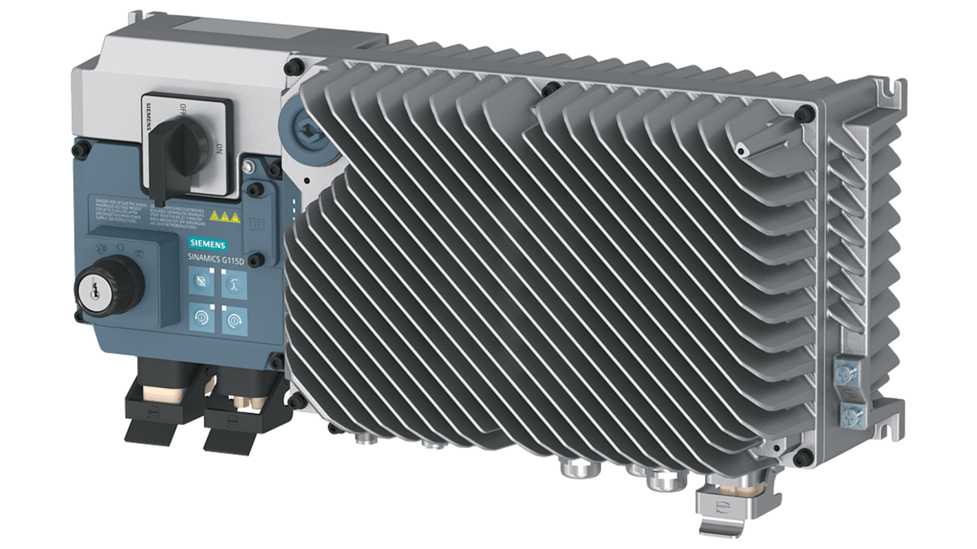 Variateur de fréquence Siemens SINAMICS G115D, 2,2 kW 380 → 480 V. 3 phases, 5,9 A, 0 → 550Hz