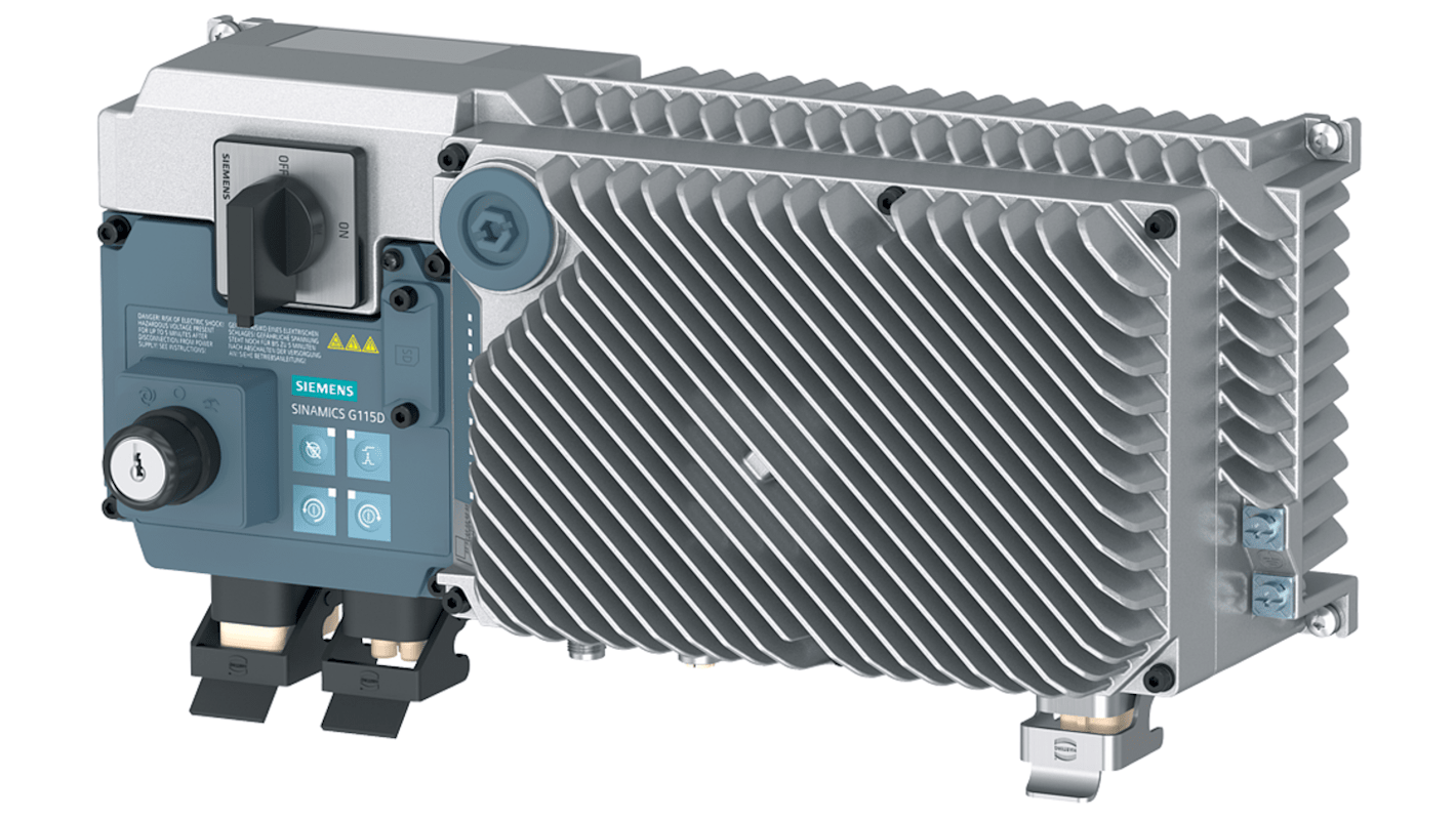 Variateur de fréquence Siemens SINAMICS G115D, 1,5 kW 380 → 480 V. 3 phases, 4,1 A, 0 → 550Hz