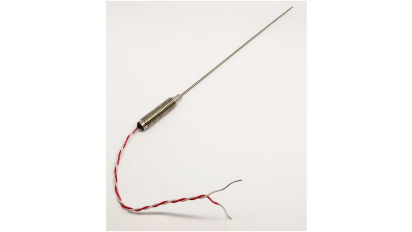 Termopar tipo K RS PRO, Ø sonda 1mm x 150mm, temp. máx +750°C, cable de 100mm, conexión Extremo de cable pelado