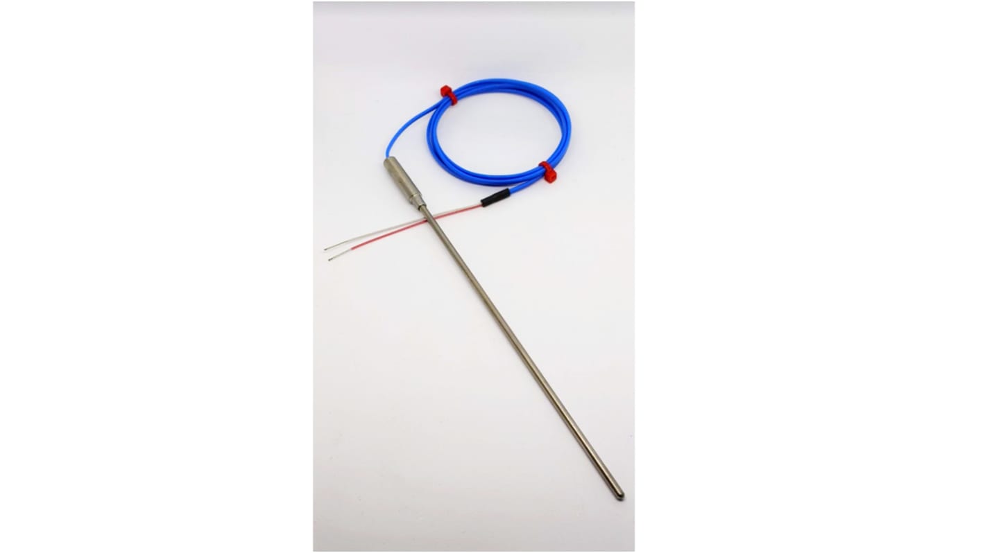 Thermocouple à isolation minérale RS PRO type K Ø 1mm, L 250mm, +750°C max à Raccord dénudé