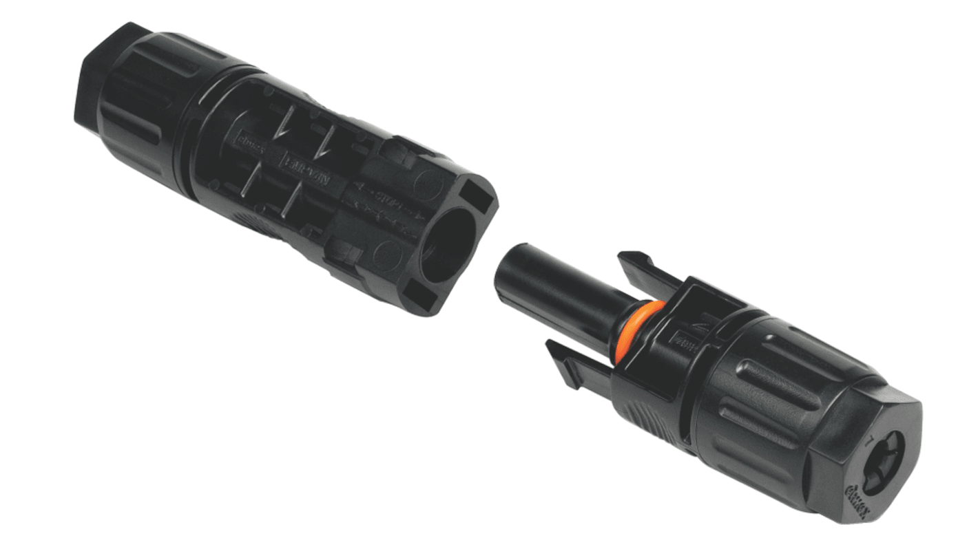 Pair of Photovoltaic straight connector