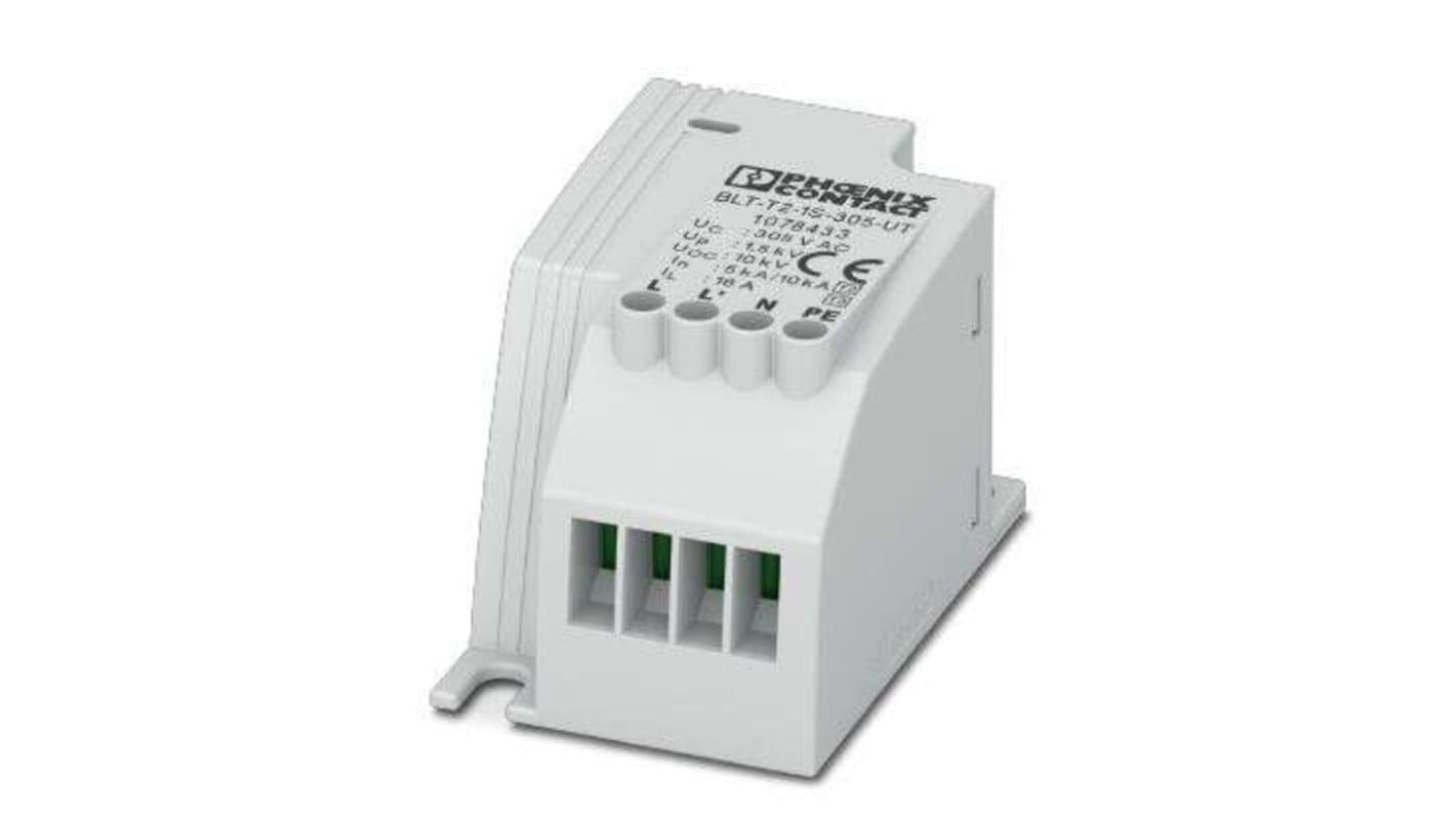 Phoenix Contact, BLT-T2-1S-305-UT Surge Suppressor Unit 100 → 230 V ac Maximum Voltage Rating 10kA Maximum Surge