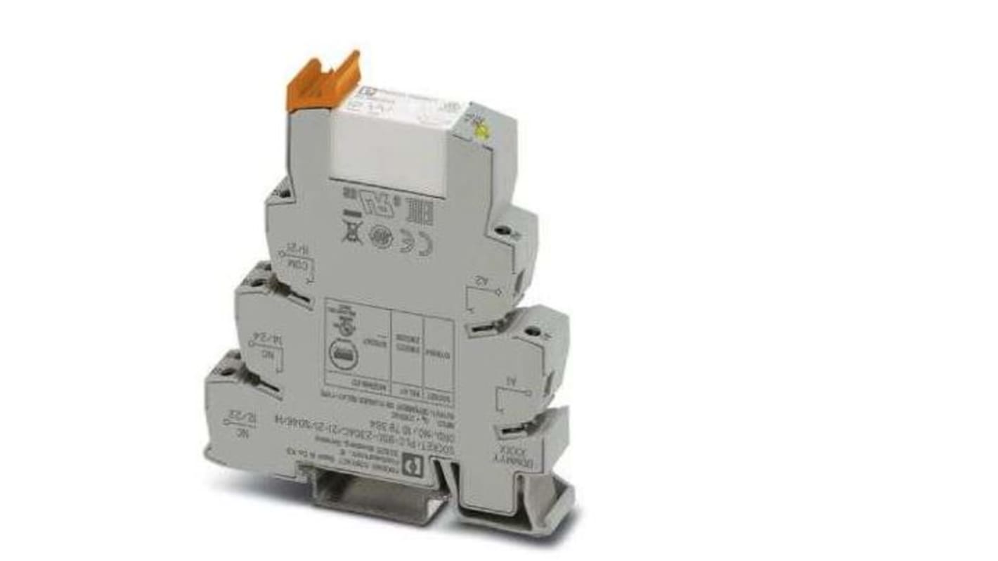 Phoenix Contact PLC-RSC-230AC/21-21/SO46/HI Series Relay Module, DIN Rail Mount, 60V dc Coil, DPDT, 6A Load