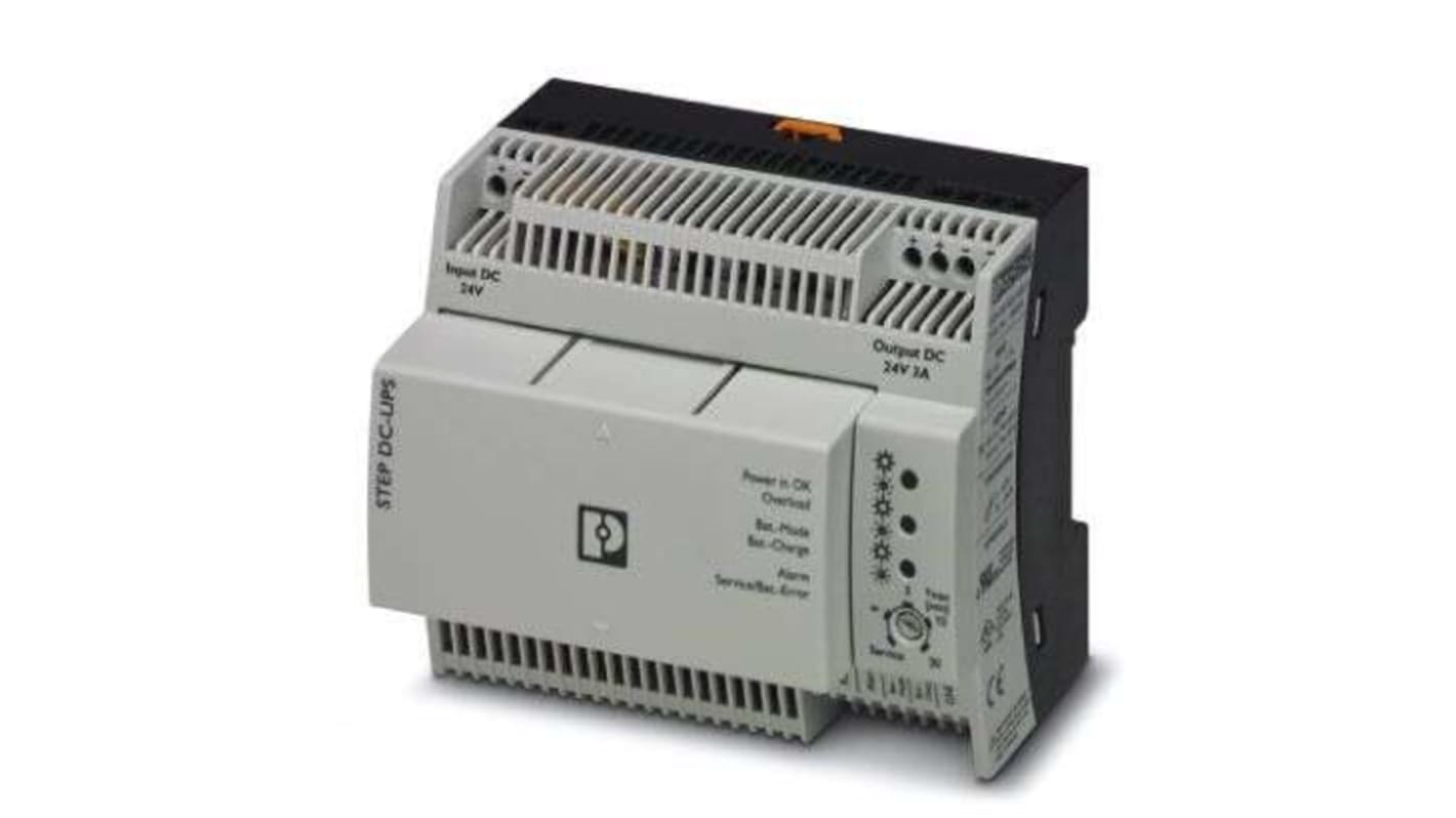 Phoenix Contact DIN Rail Uninterruptible Power Supply, 72VA (72W), STEP-UPS