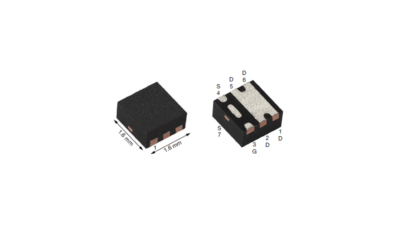 MOSFET Vishay SIB4316EDK-T1-GE3, VDSS 6 V, ID 30 A, PowerPAK SC-75