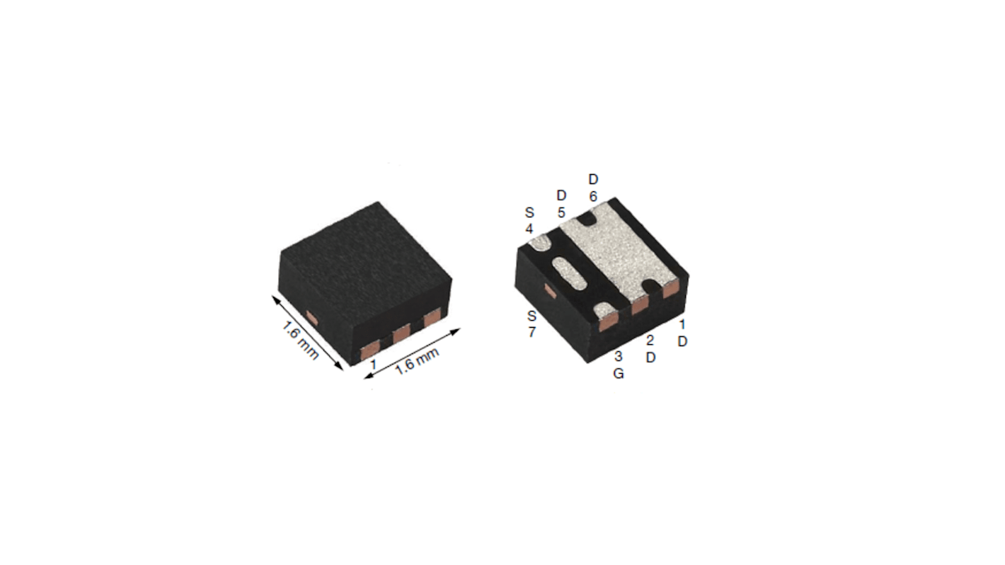 MOSFET Vishay, canale P, 4,5 A, PowerPAK SC-75, Montaggio superficiale