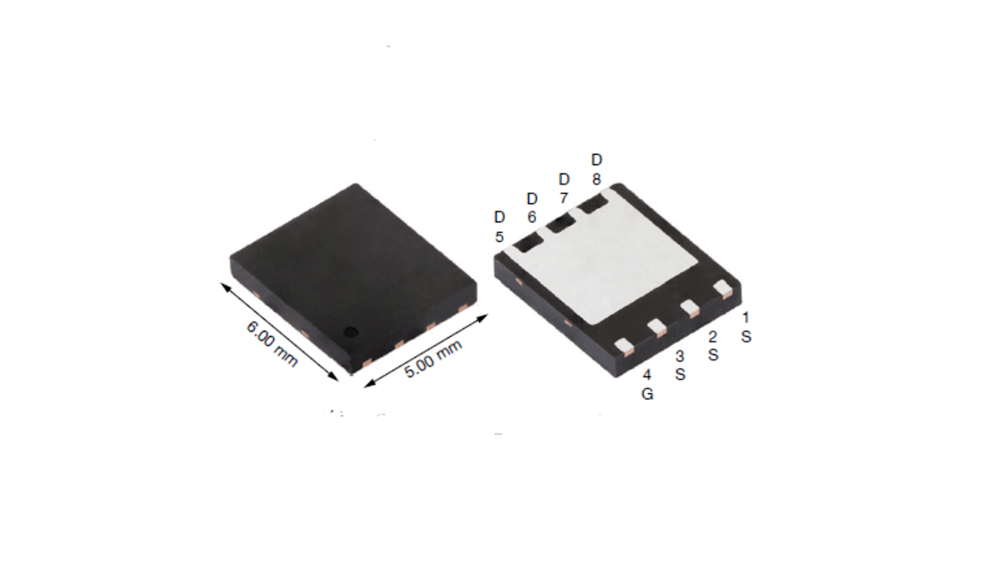 Vishay Nチャンネル MOSFET171 V 100 A 表面実装 パッケージPowerPAK SO-8 8 ピン