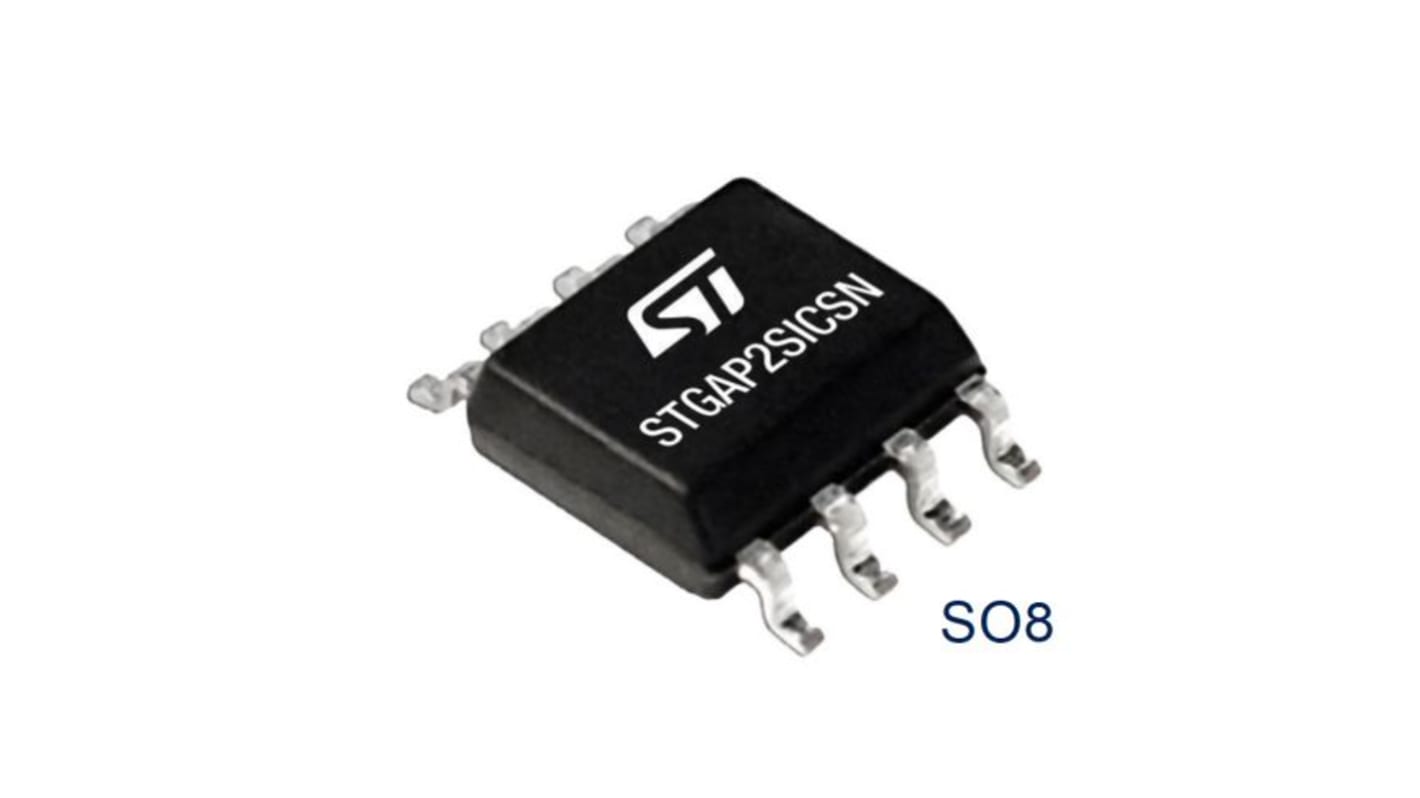 Driver gate MOSFET STGAP2SICSNCTR, CMOS, TTL, 4 A, 3.1V, SO8, 8-Pin