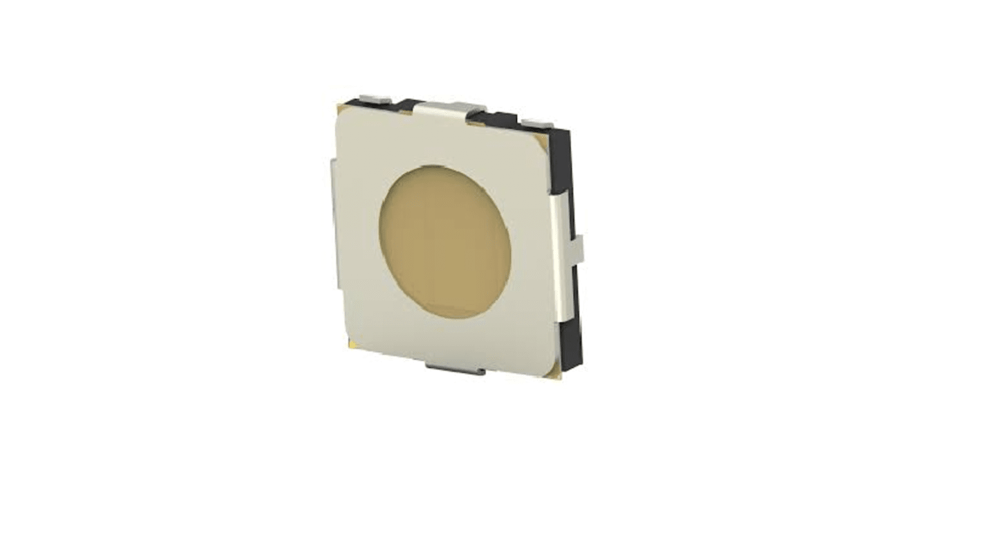 Black Top Tactile Switch, SPST 50 mA Surface Mount