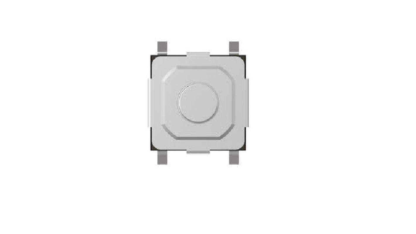 Black Round Button Tactile Switch, SPST 50 mA Surface Mount