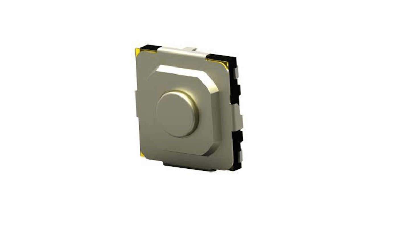 Black Round Button Tactile Switch, SPST 50 mA Surface Mount