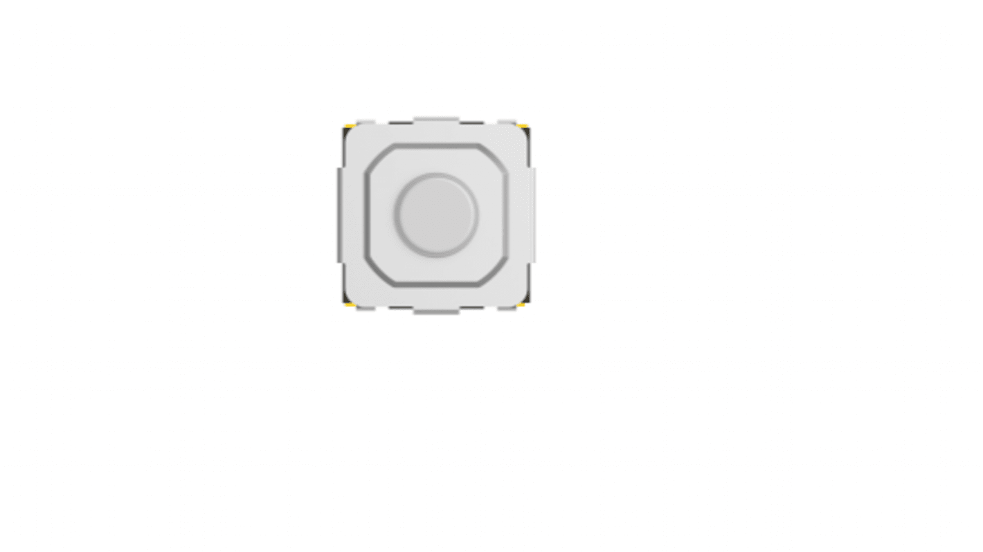 Black Round Button Tactile Switch, SPST 50 mA Surface Mount