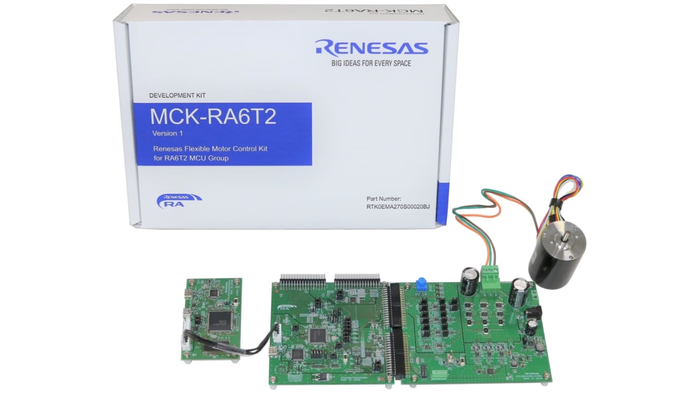 Renesas Electronics MCK-RA6T2 Motor Control for RA6T2 for Brushless DC Motor R42BLD30L3, Communication Board