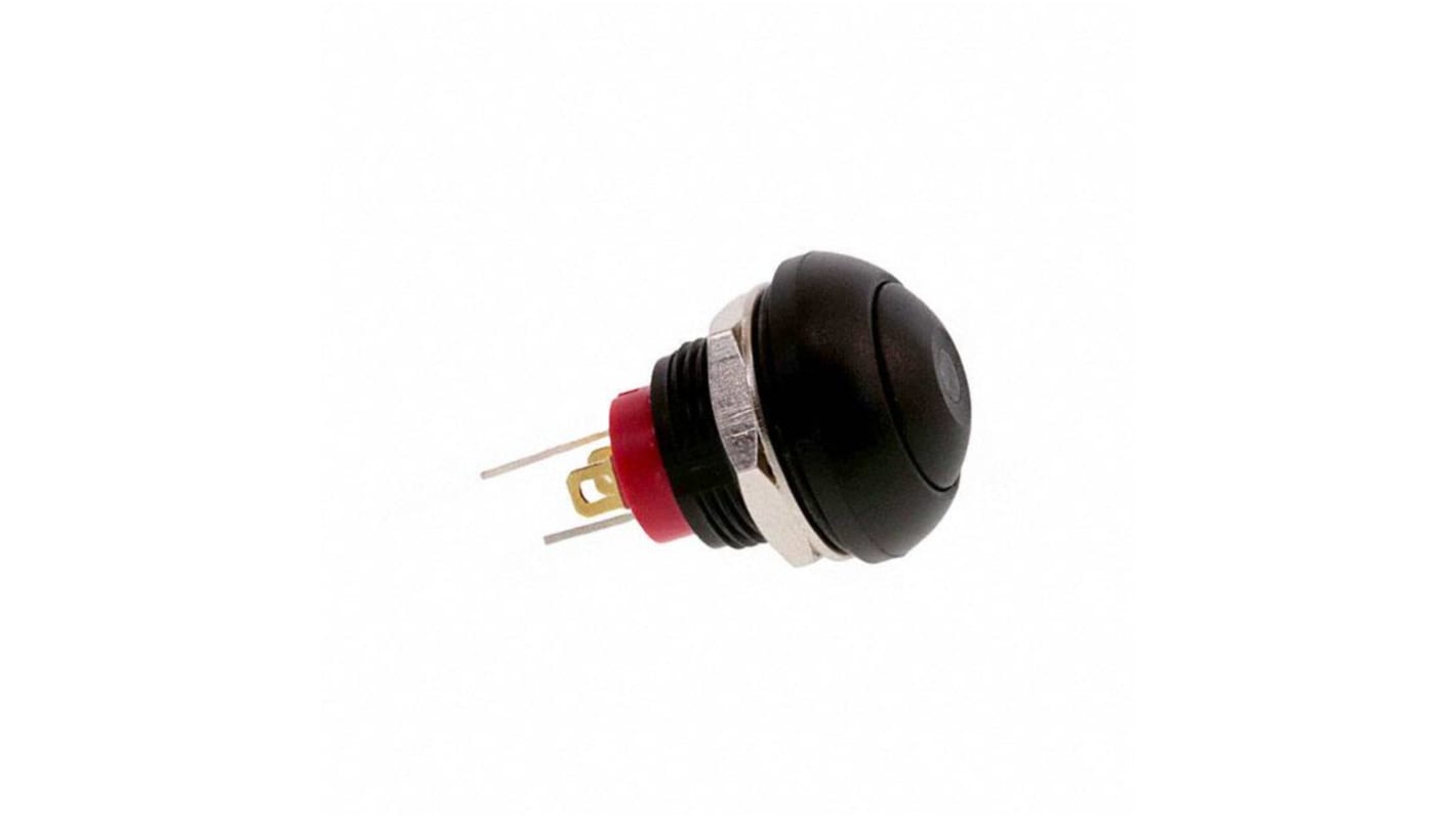 TE Connectivity PB6 Series Illuminated Push Button Switch, (On)-Off, Panel Mount, SPST - NO, Red LED, 50 V dc, 125V ac,