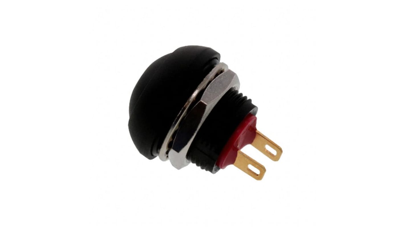 TE Connectivity PB6 Series Push Button Switch, (On)-Off, Panel Mount, SPST - NO, 50 V dc, 125V ac, IP68