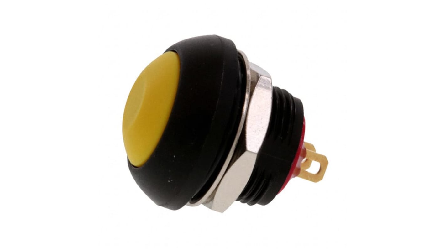 TE Connectivity PB6 Series Push Button Switch, (On)-Off, Panel Mount, SPST - NO, 50 V dc, 125V ac, IP68