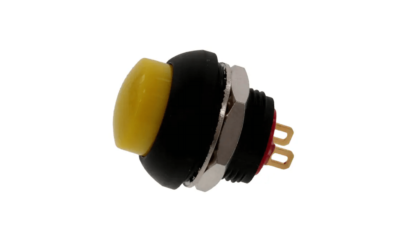 TE Connectivity PB6 Series Push Button Switch, (On)-Off, Panel Mount, SPST - NO, 50 V dc, 125V ac, IP68