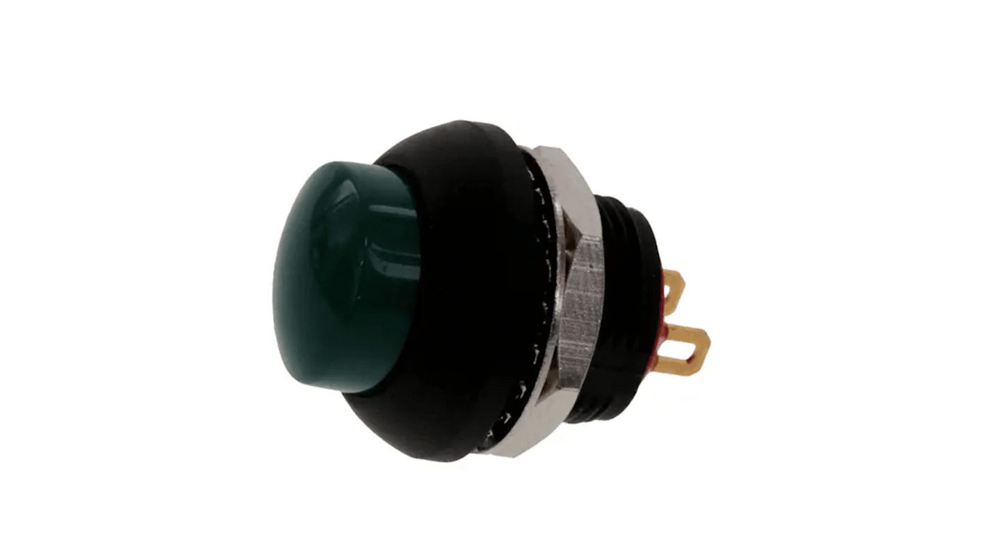 TE Connectivity PB6 Series Push Button Switch, (On)-Off, Panel Mount, SPST - NO, 50 V dc, 125V ac, IP68