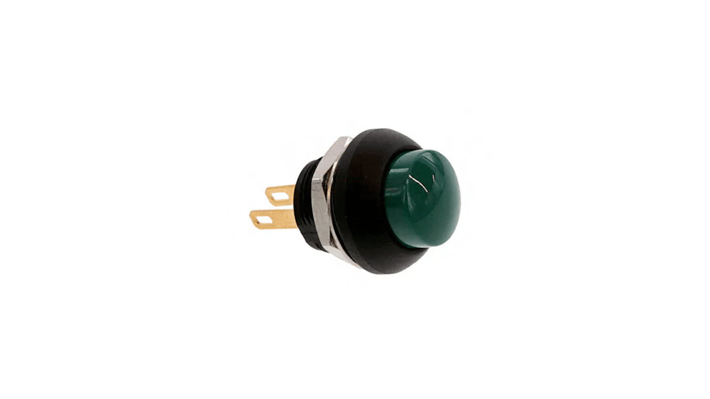 TE Connectivity PB6 Series Push Button Switch, (On)-Off, Panel Mount, SPST - NO, 50 V dc, 125V ac, IP68