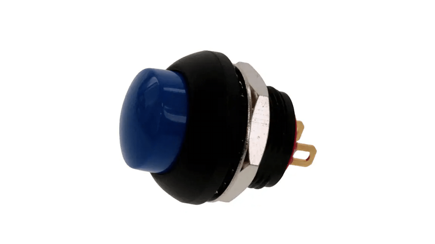 TE Connectivity PB6 Series Push Button Switch, (On)-Off, Panel Mount, SPST - NO, 50 V dc, 125V ac, IP68